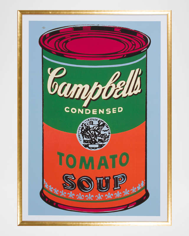 "Colored Campbell's Soup Can" Framed Giclee by Andy Warhol